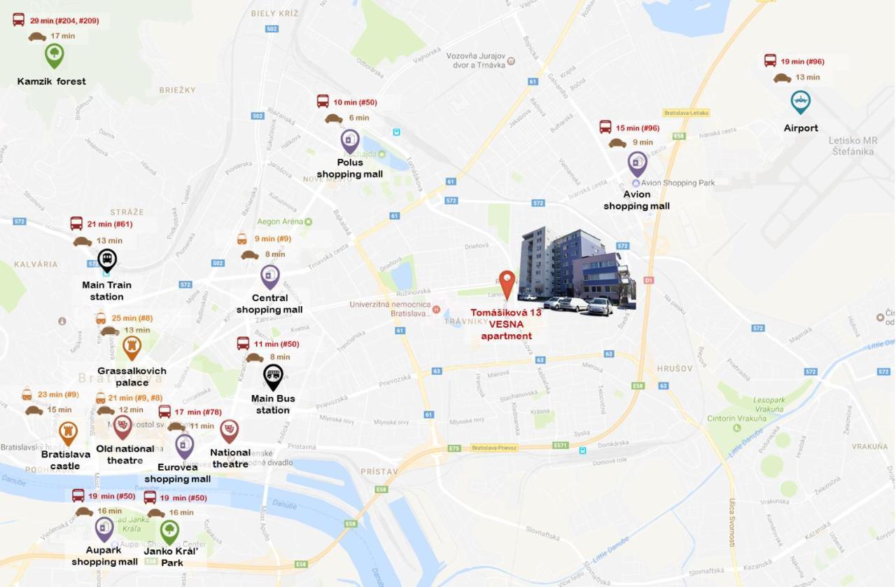 Vesna Convenient Apartment Братислава Екстериор снимка